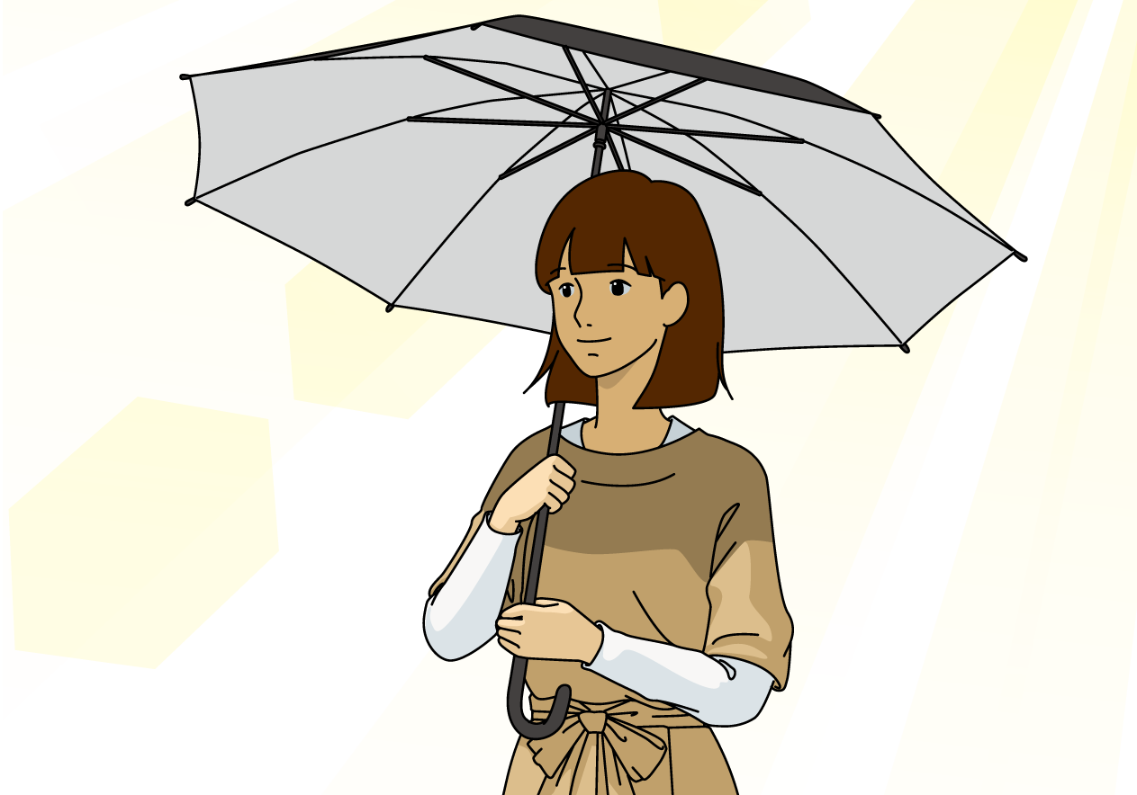 日傘の女性